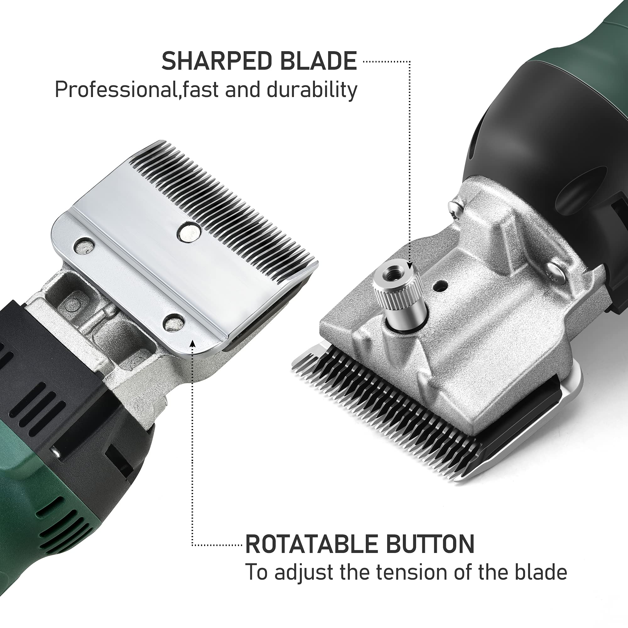 Cortapelos GDJOB con velocidades hasta 2400 rpm para precisión.