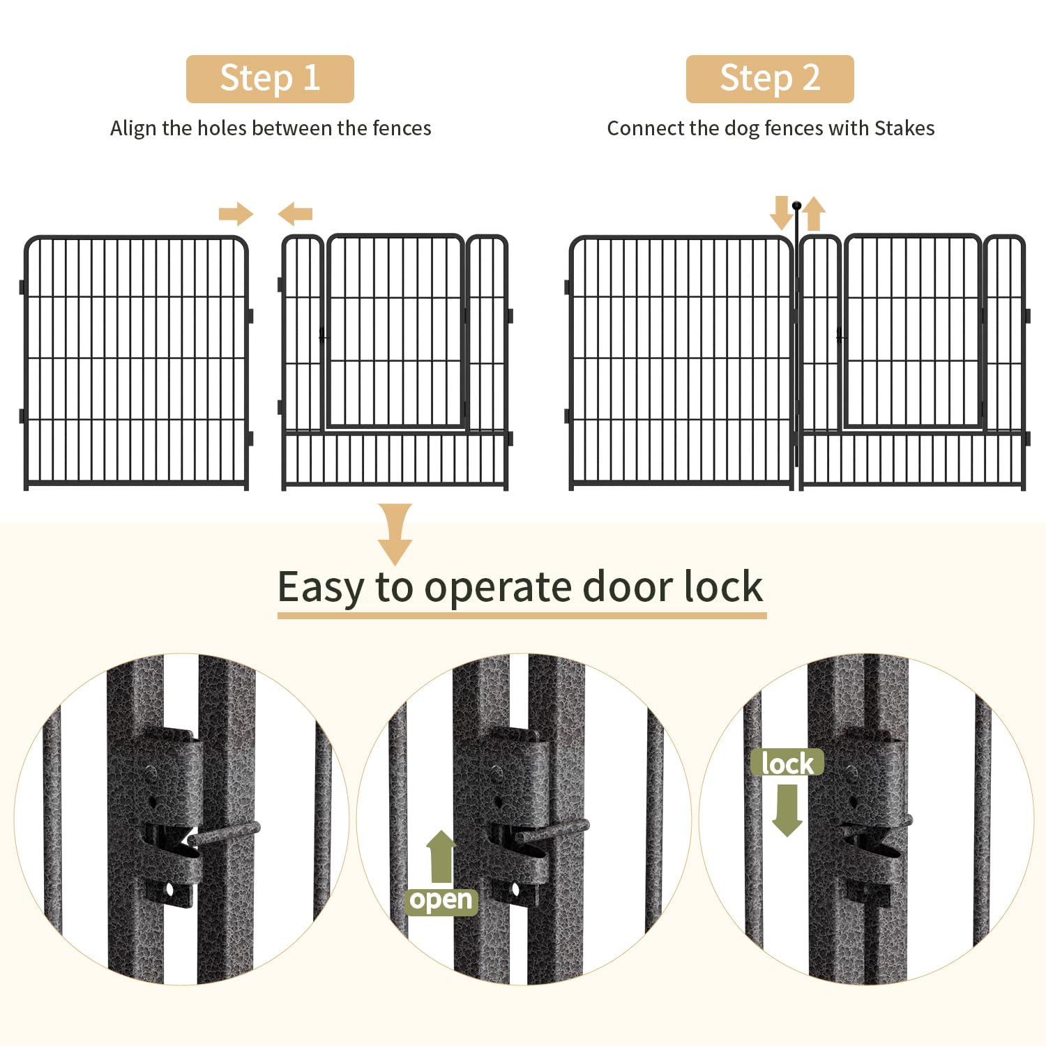 Cerca con 16 paneles para configuraciones flexibles