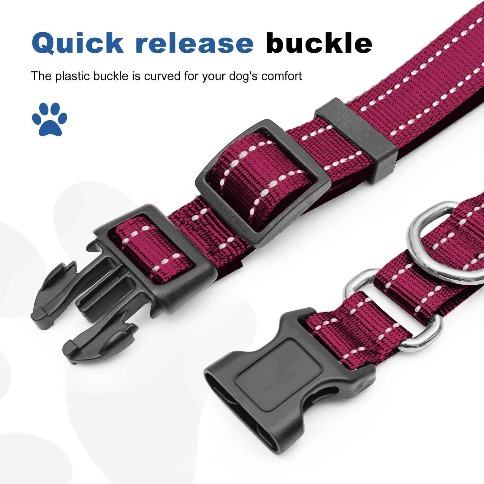 GDLKPS collar con hardware duradero para perros activos.
