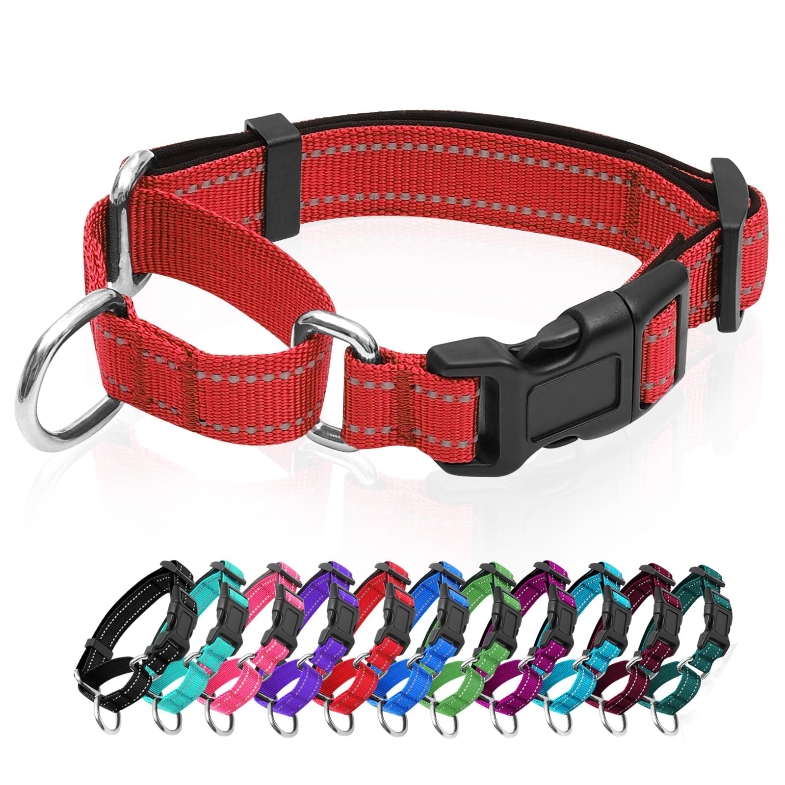 GDLKPS collar martingale reflectante, frontal, mayor visibilidad para paseos.