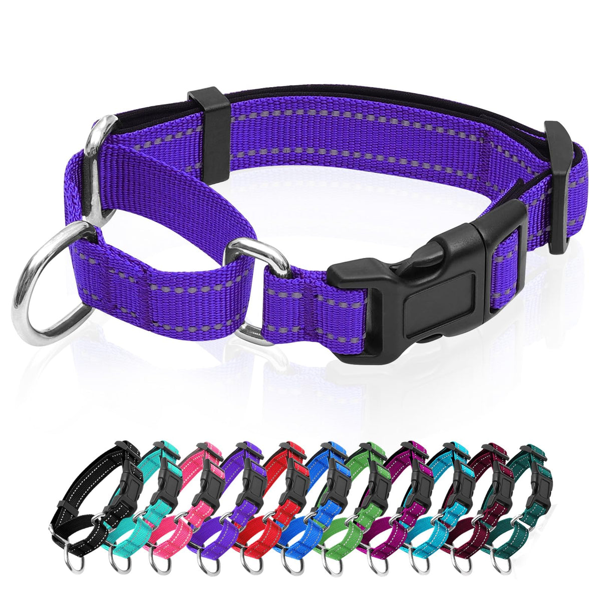 GDLKPS collar martingale reflectante para paseos nocturnos más visibles.