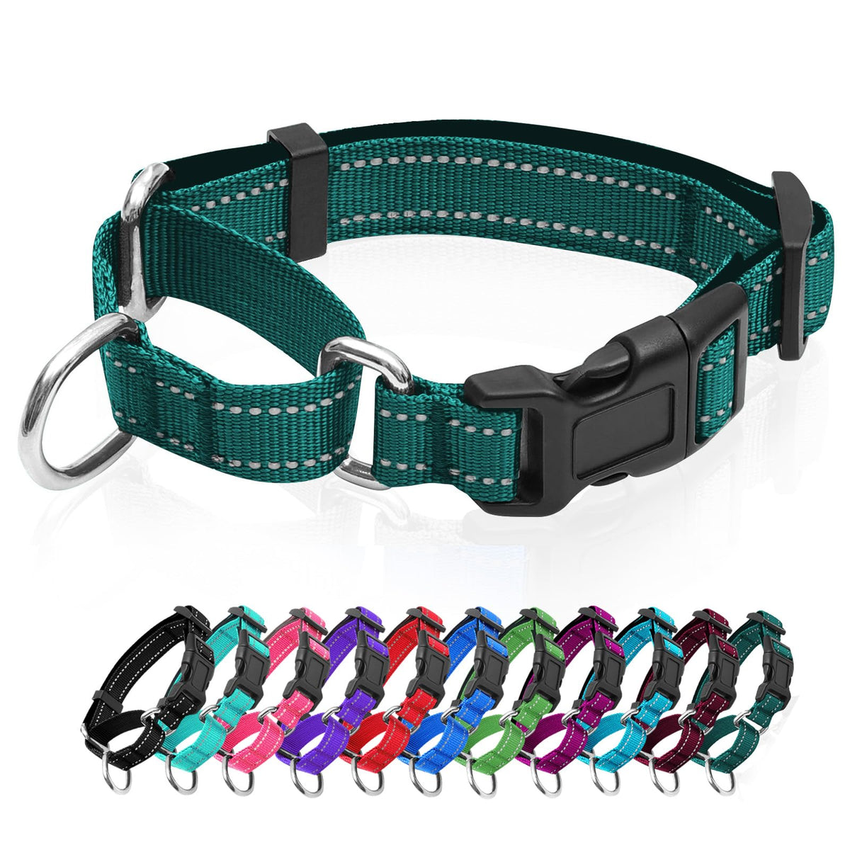 GDLKPS collar martingale reflectivo para perros, mejora visibilidad y seguridad durante paseos.