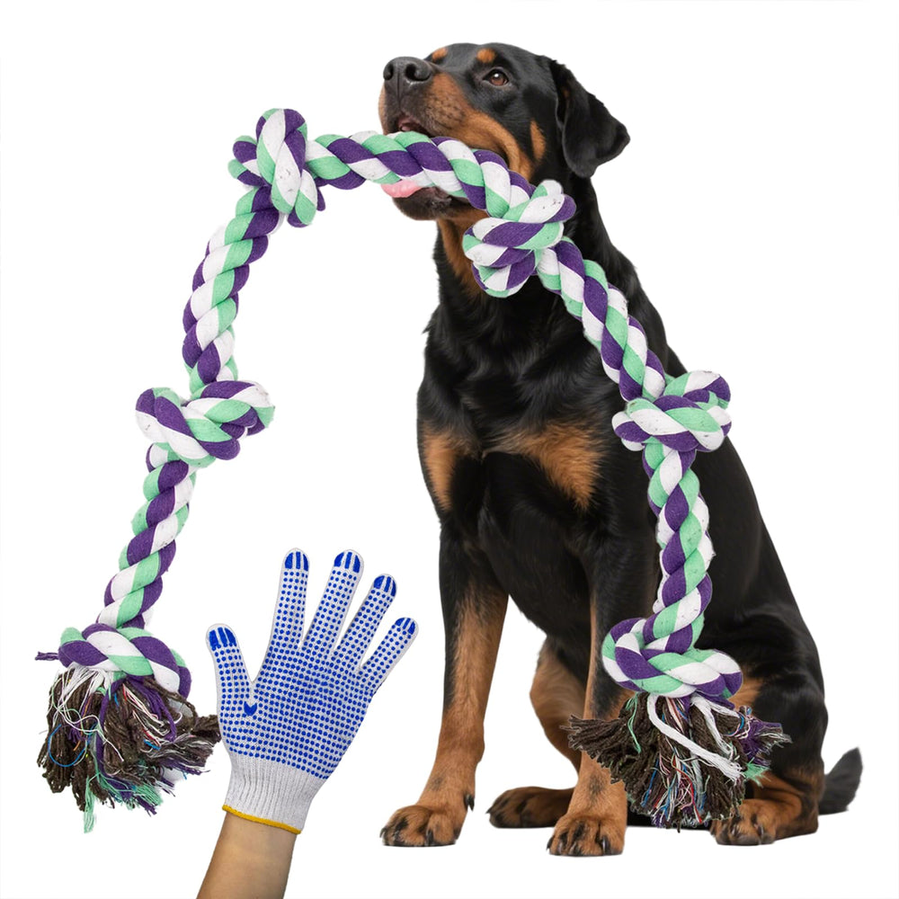 GDuolaPaws: cuerda de tira y jala de 42 pulgadas para perros grandes y agresivos.