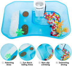 Geegoods Turtle Tank zona-sol, zona de descanso y alimentación.