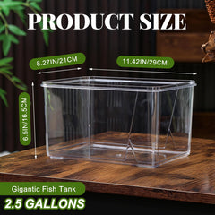Geelin pecera plástica resistente a impactos ideal para plantas y peces