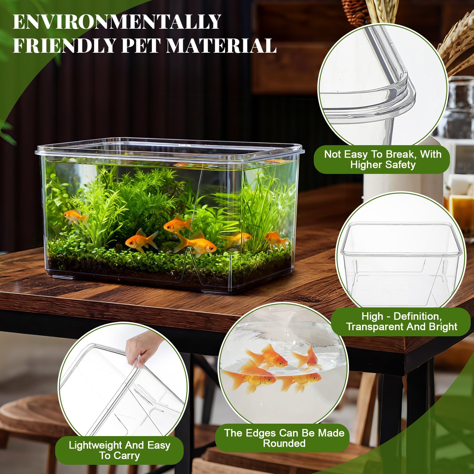 Geelin cuenco plástico para plantas y acentos decorativos