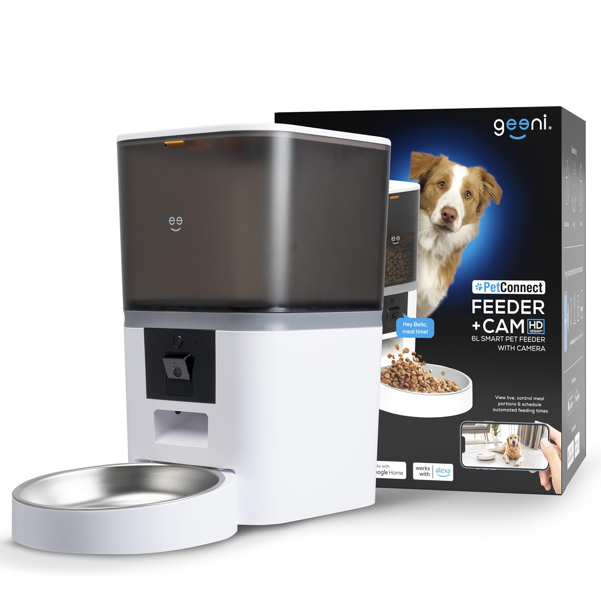 Geeni 6L alimentador con cámara para observar a tu mascota en tiempo real