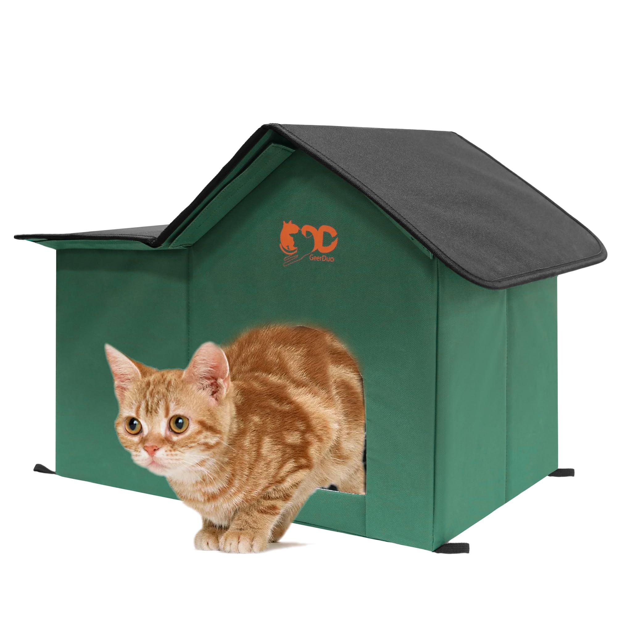 GeerDuo Gato Exterior uso interior y exterior para felinos felices.