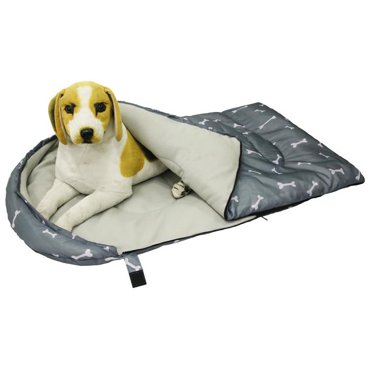 GeerDuo saco dormir para perro, interior de felpa cálida para confort en la noche.