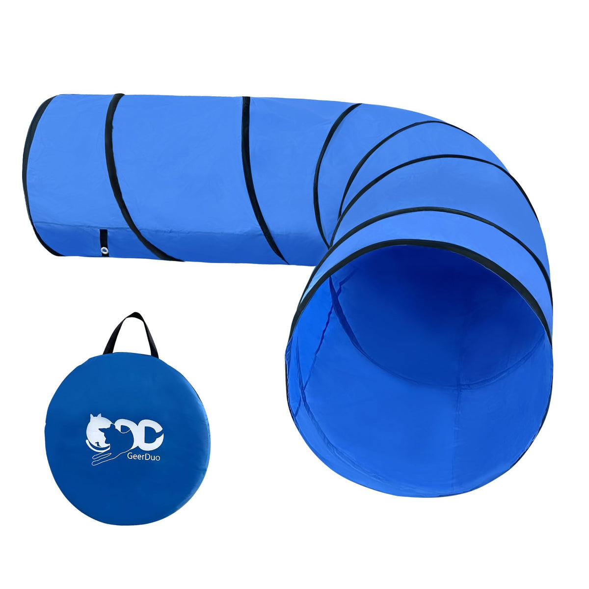 GeerDuo tunel de agilidad para perros de 10 pies para entrenar velocidad.