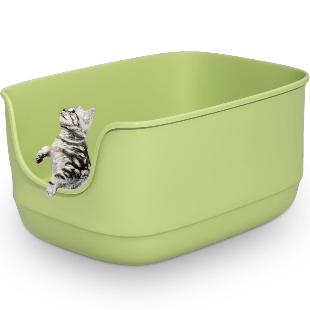 Gefryco caja de arena grande y alta para varios gatos.