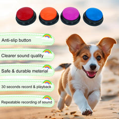 Botones Gelabur para entrenamiento, diseño duradero y seguro para mascotas.