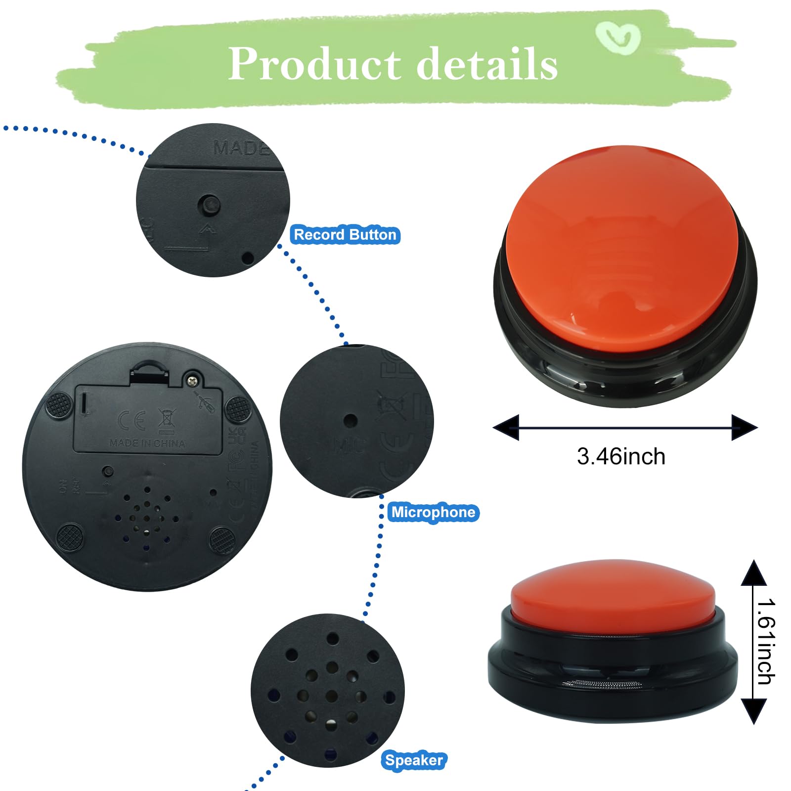 Gelabur set de botones para perros, mejora la comunicación y entrenamiento diario.