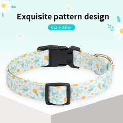 Gelwoo collar Margarita cian hebilla, seguro y fácil de ajustar para perros