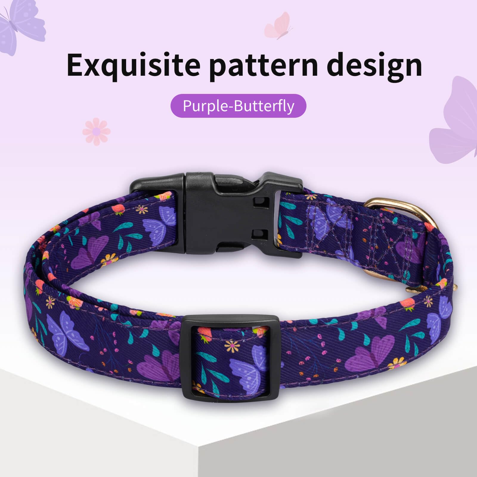 Collar Gelwoo con diseño floral brillante para perros con estilo