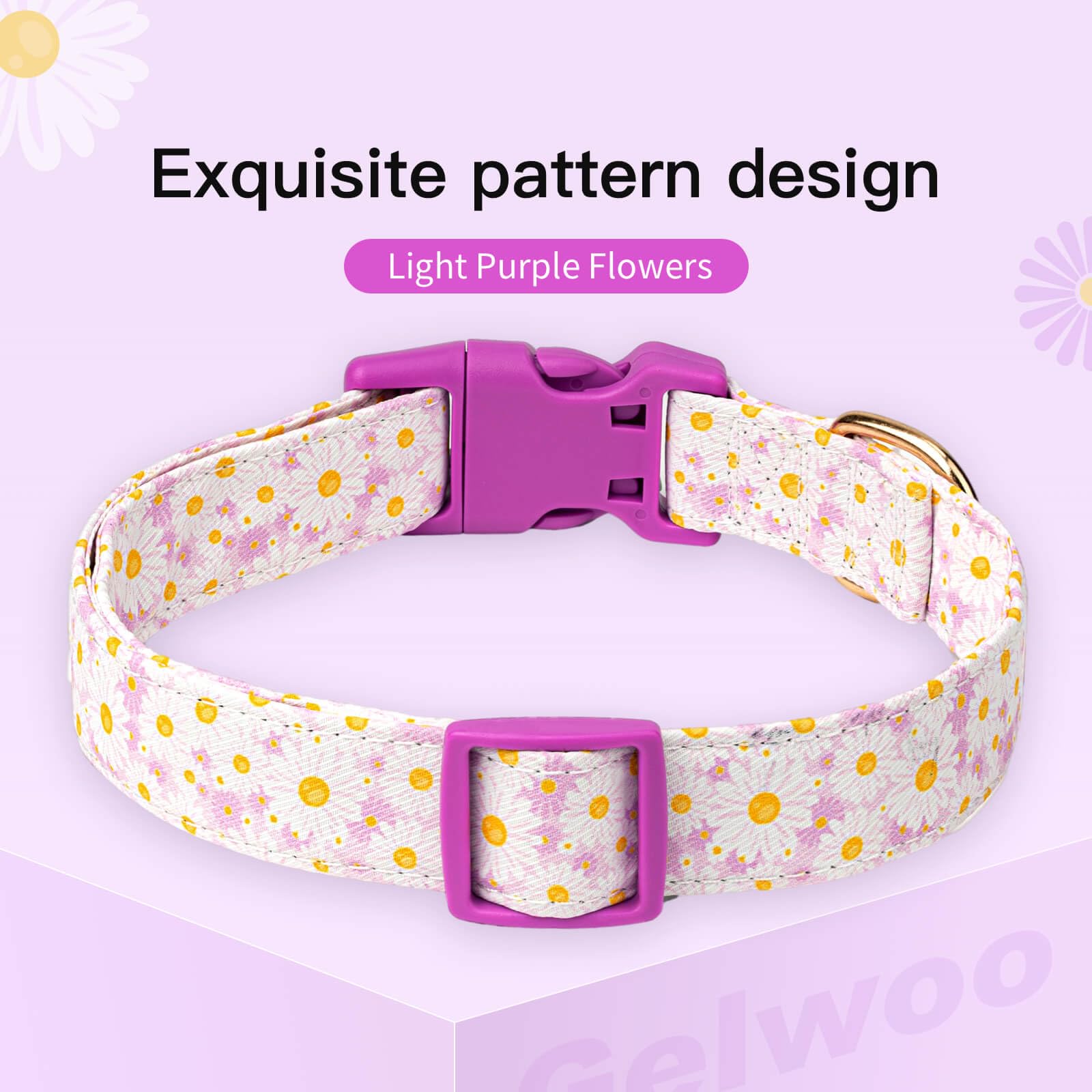 Collar Gelwoo con patrón Margarita colorido para estilo diario