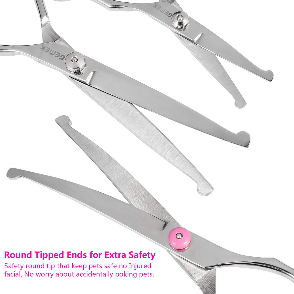 GEMEK tijera recta de 6,3 pulgadas para ojos y orejas.