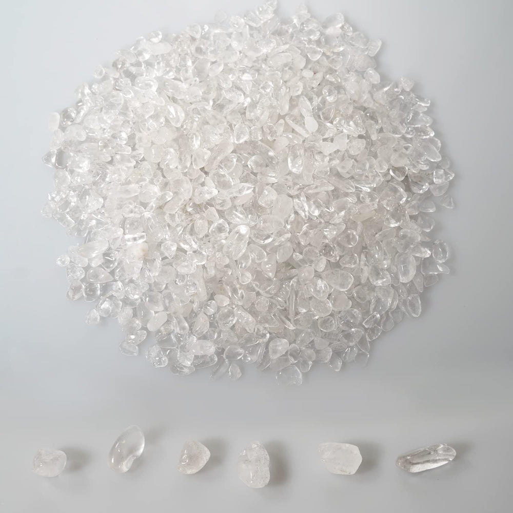 Gemshan cristal de cuarzo claro para acuario con brillo suave.