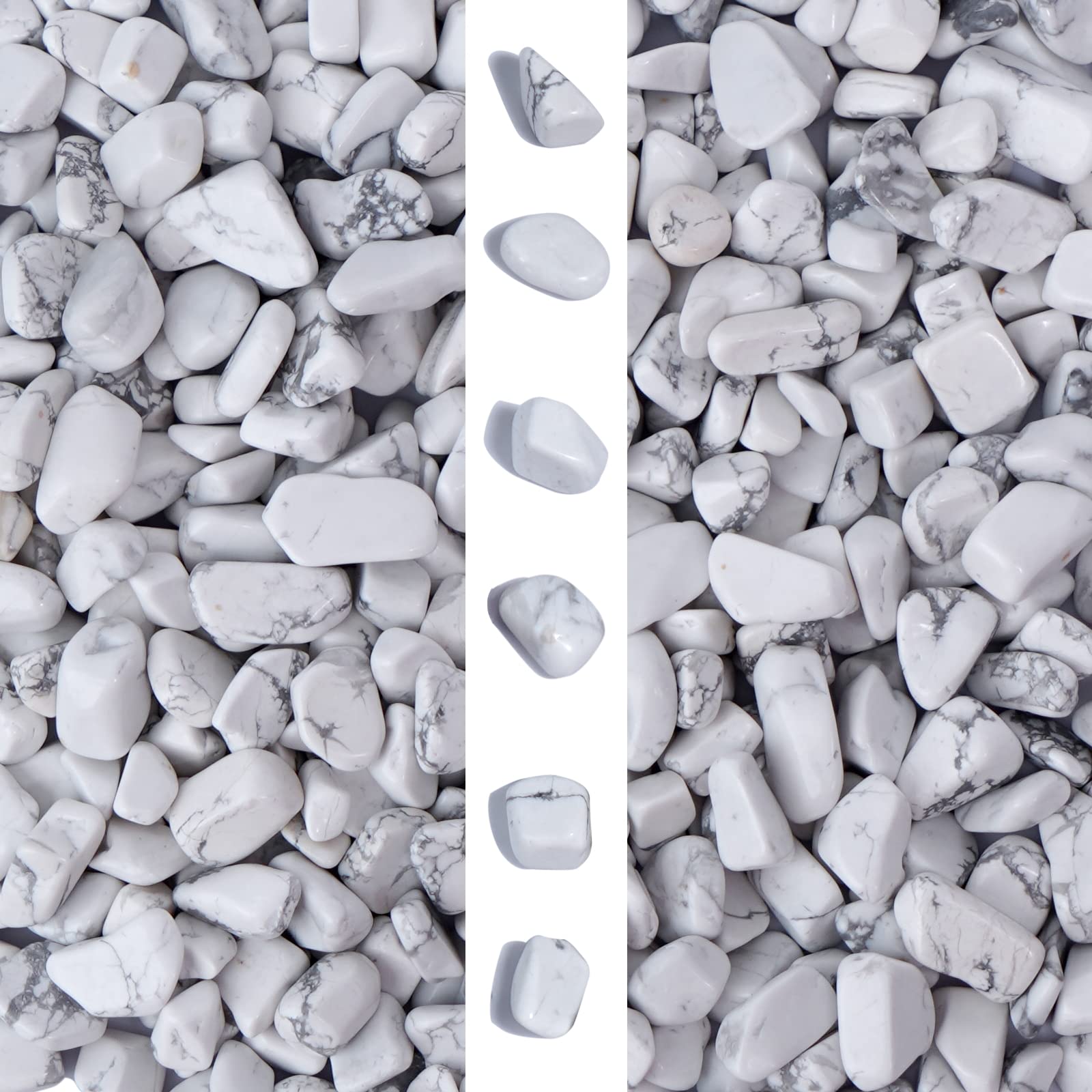 gemshan piedras blancas 7-9mm para acuario y plantas, decoran con tono natural
