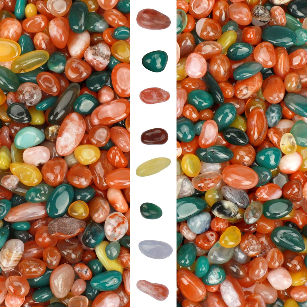 Gemshan trozos de agata 7-9mm coloridos para decoración de acuarios