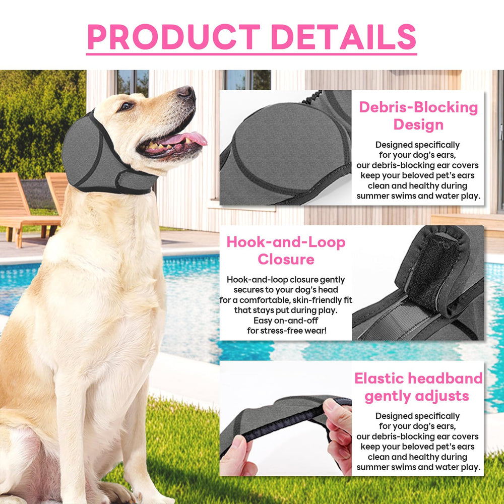 Generic orejeras para perros protegen las orejas del agua durante la natación.