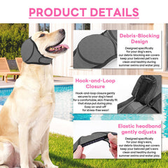 Generic orejeras para perros protegen las orejas del agua durante la natación.