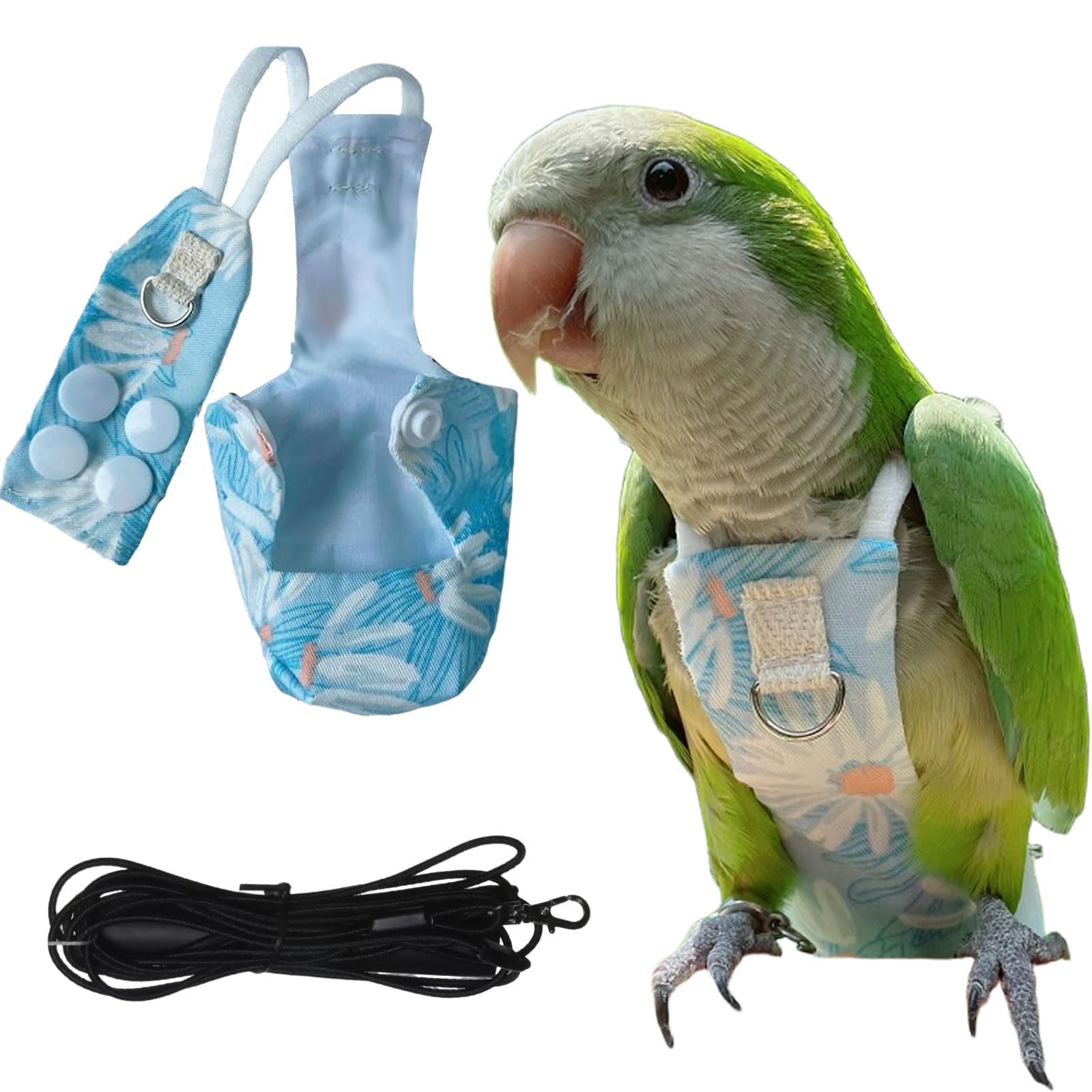 Generic pañal para loro con cierre de broche, seguridad para aves activas.
