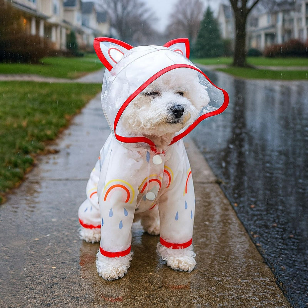 Capa impermeable Genérico con capucha, ideal para días de lluvia.