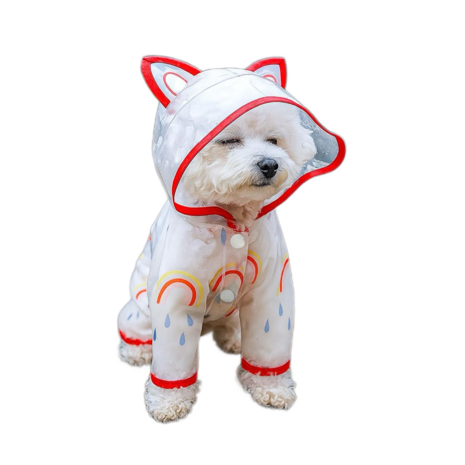 Abrigo impermeable Genérico para perros con capucha, protección contra lluvia y sequedad.