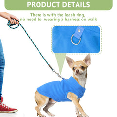 Sudadera para perro sin mangas, fácil de poner y permitir movimiento.