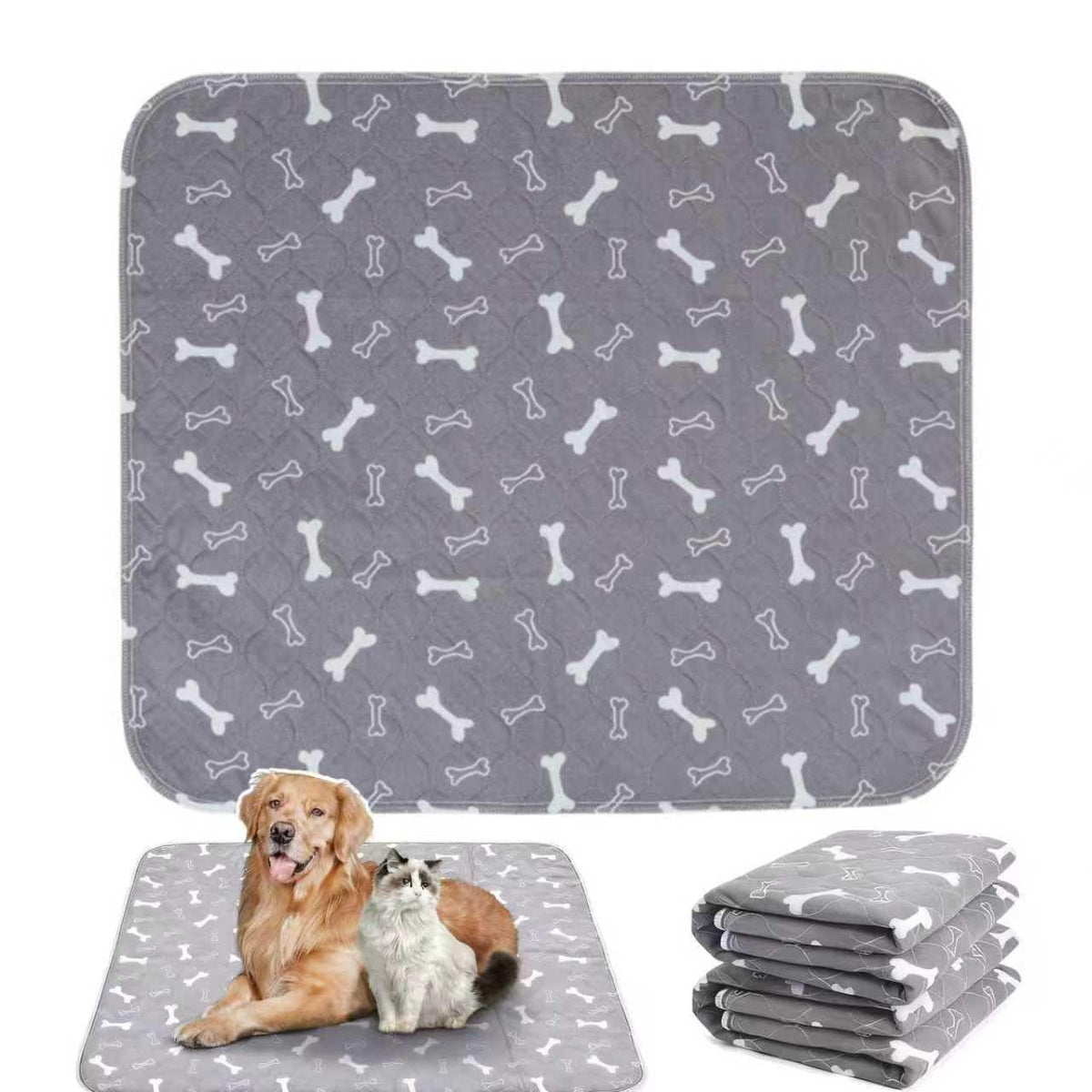 Generic almohadillas lavables, frente gris, útiles para entrenamiento dentro de casa.