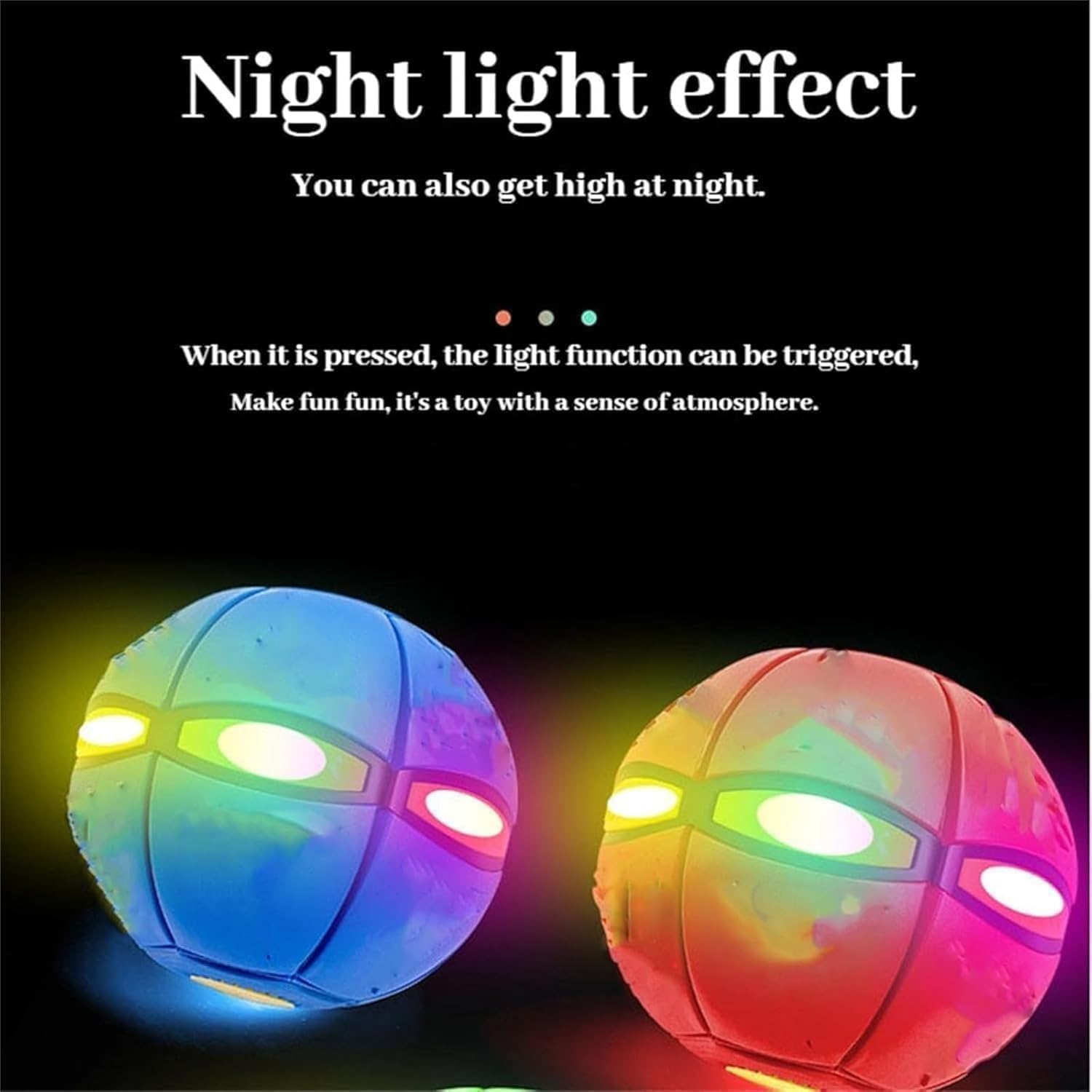 Genérico Bola Saltarina Mágica con luz LED para diversión nocturna.
