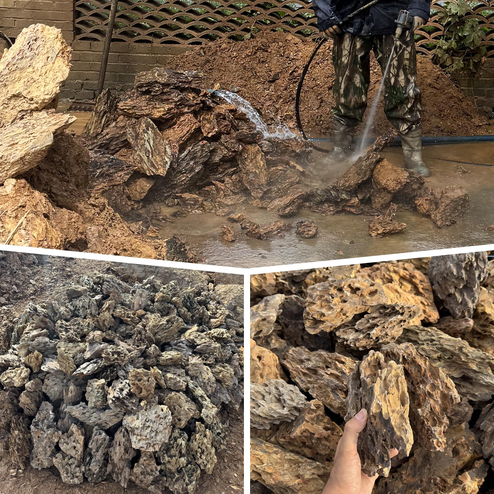 Piedra Dragón de Generic para hábitats, decoración versátil y natural en terrarios