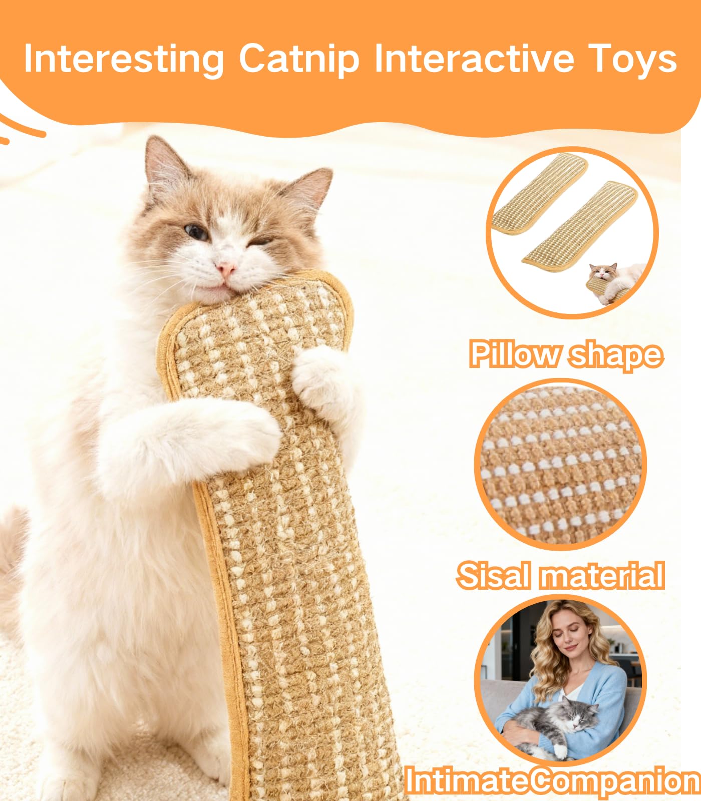 Genérico juguete catnip interactivo para gatos, ideal para ejercicio diario.