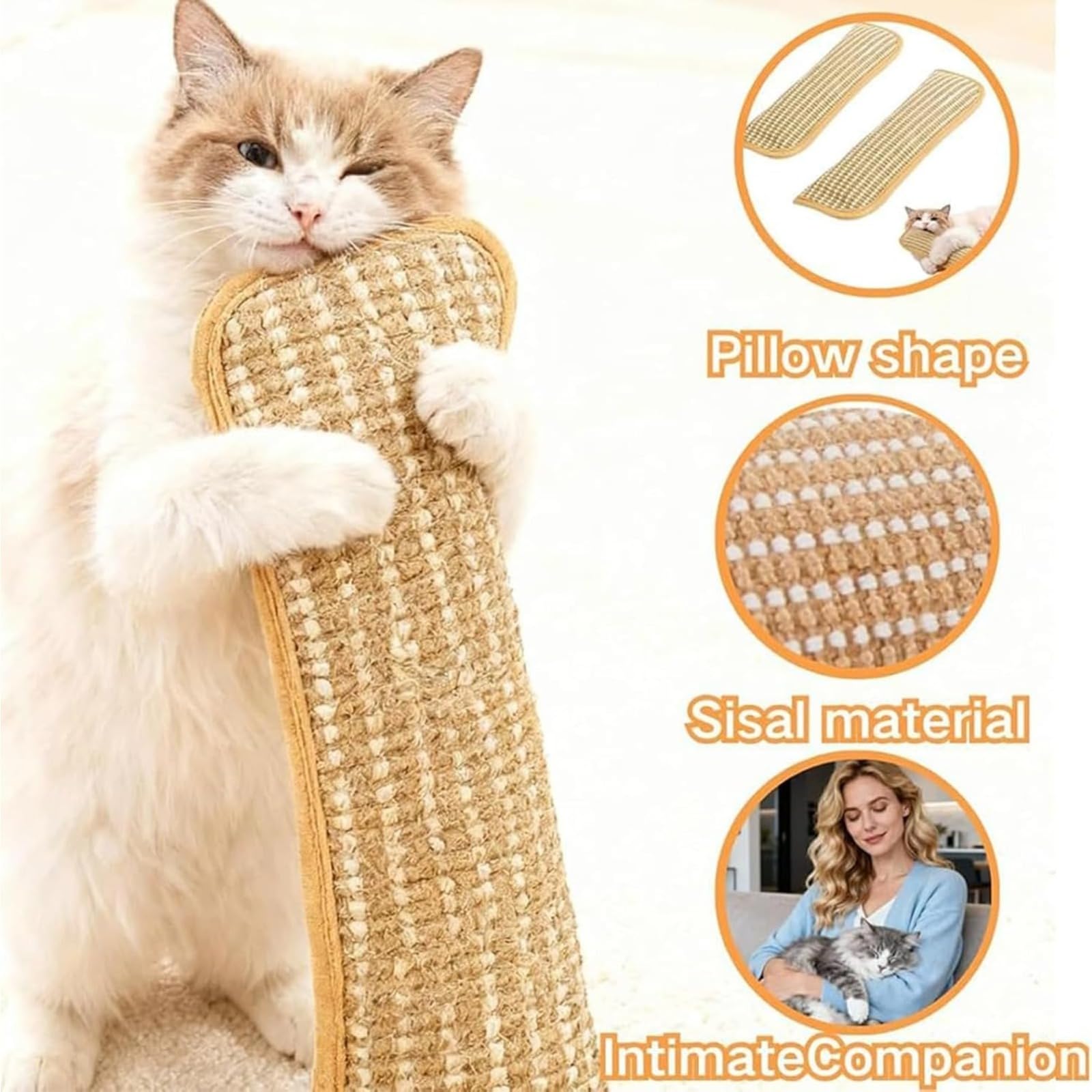 Superficie rasca-sisal de Generic para proteger muebles y fomentar el rascado natural.