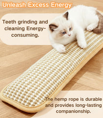 Genérico tapete rasca-sisal para gatos, estimula arañar y explorar.