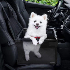 GENORTH asiento para perro en coche, vista frontal, seguro y cómodo.
