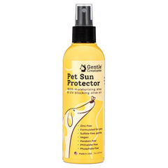 Gentle Creatures Sunscreen: botella SPF 30+ para piel sensible de perros.