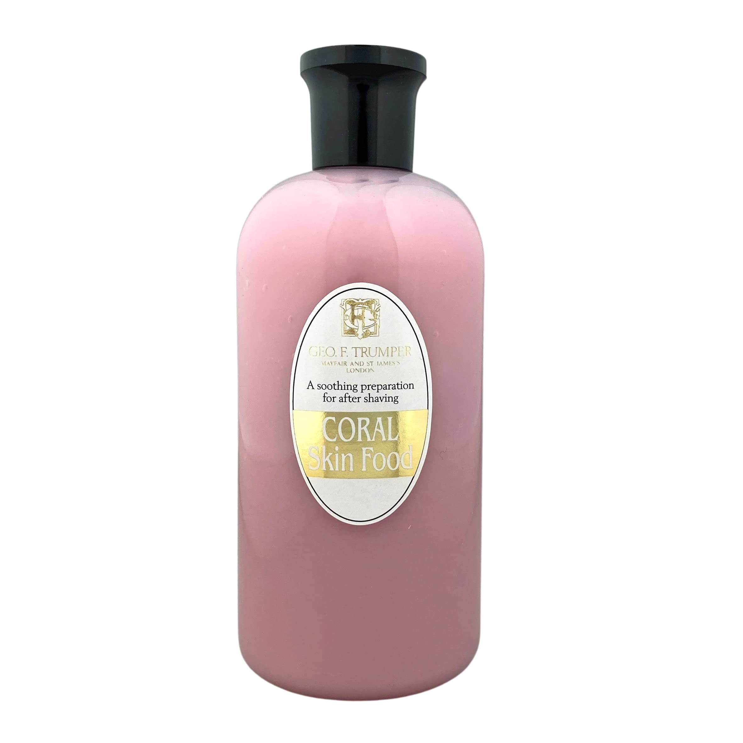 Geo F. Trumper Skin Food Coral 500 ml, frasco, hidratación suave para rostro y cuerpo