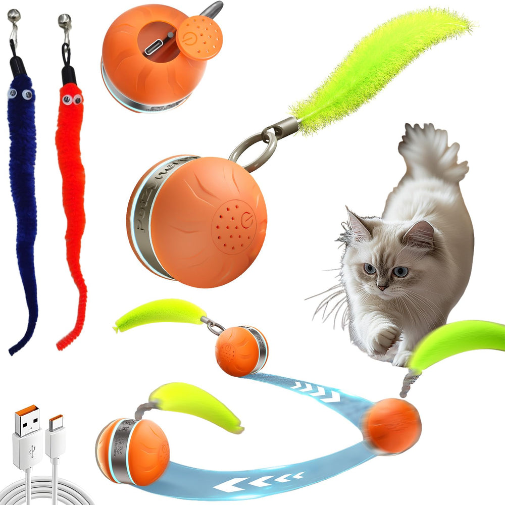 Geojec bola-juguete-interactiva-gatos-3-colas: estimula instinto de caza y juego activo.