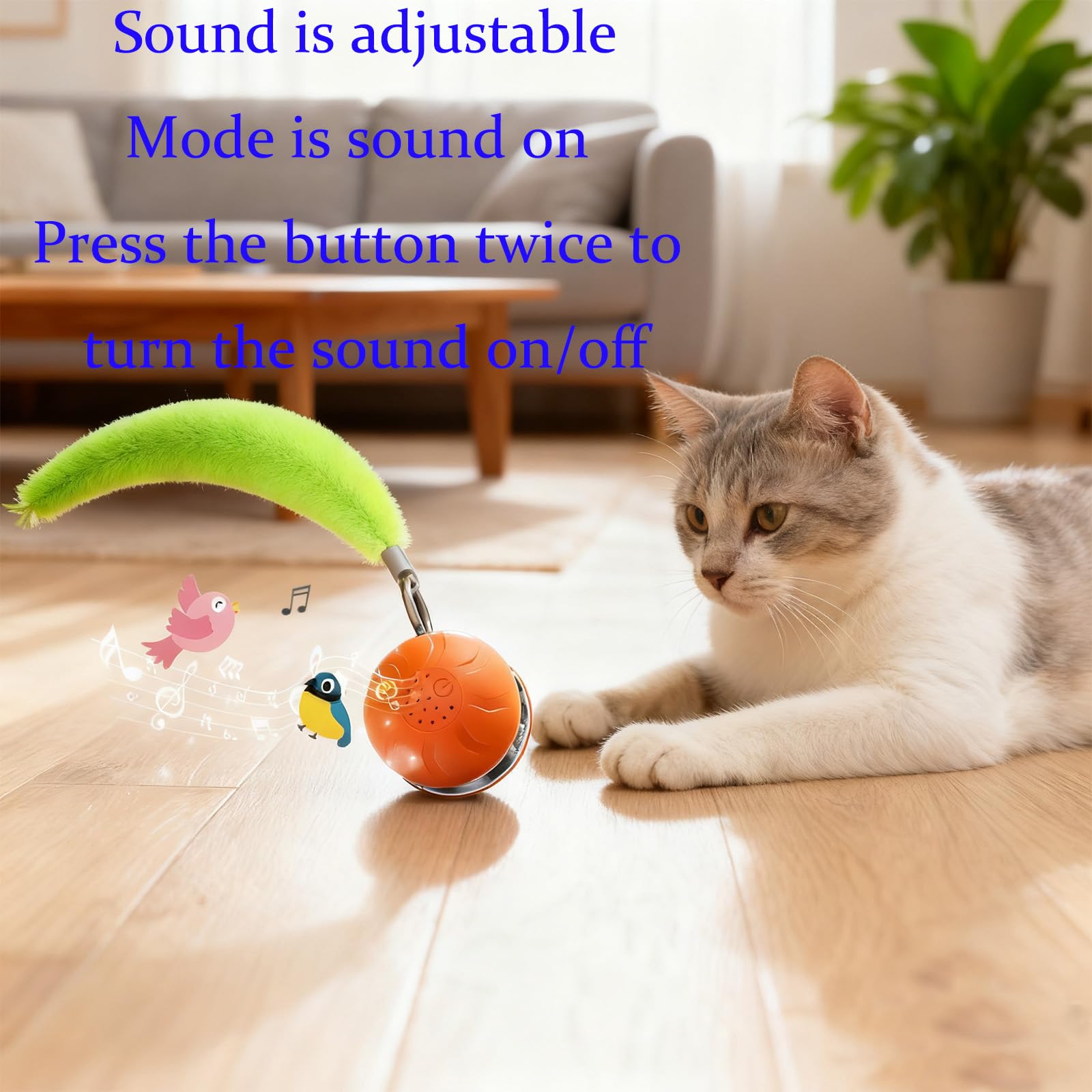 Geojec bola-juguete-interactiva-gatos-rodaje-rapido: movimientos impredecibles para perseguir.