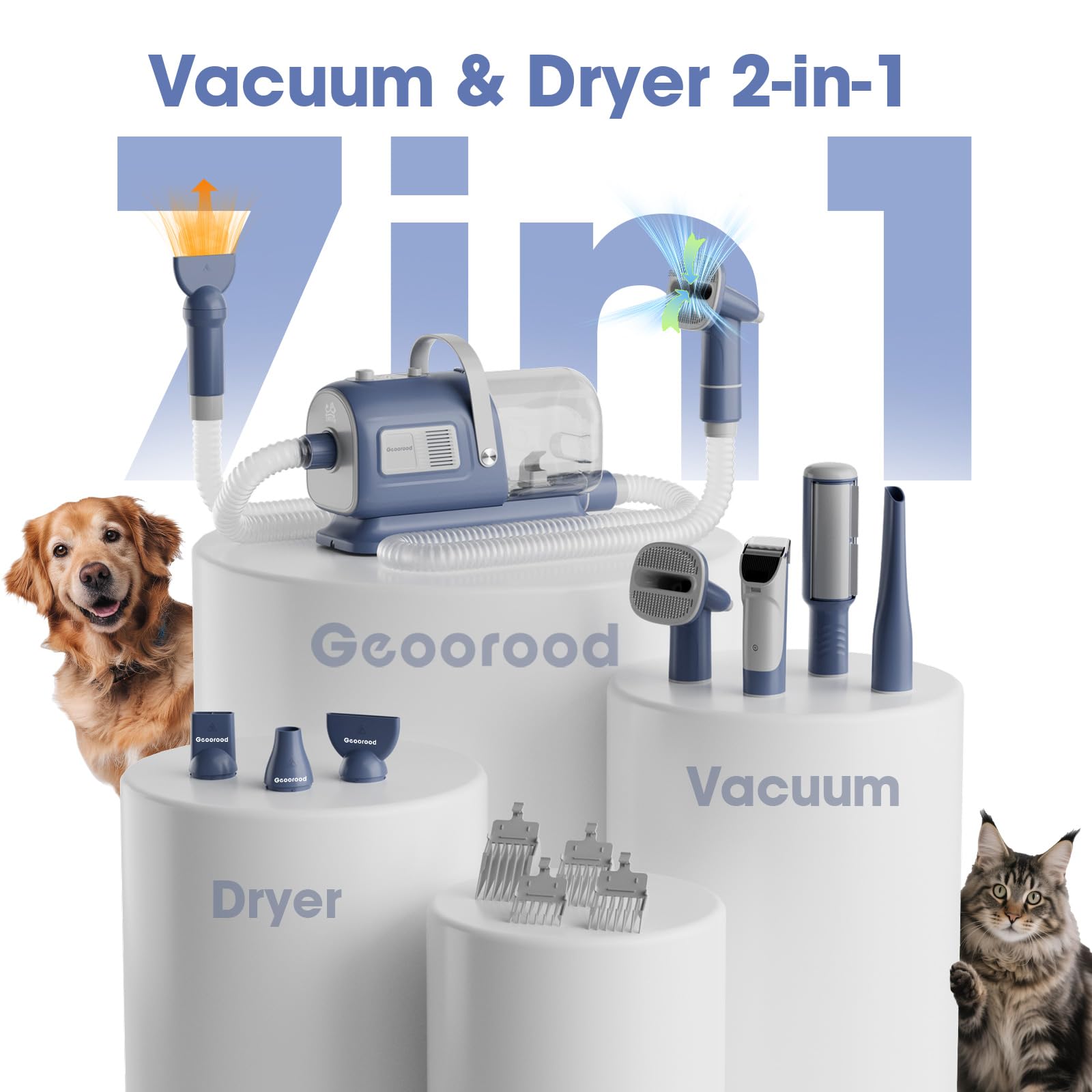 Geoorood diseño compacto para grooming de mascotas en casa