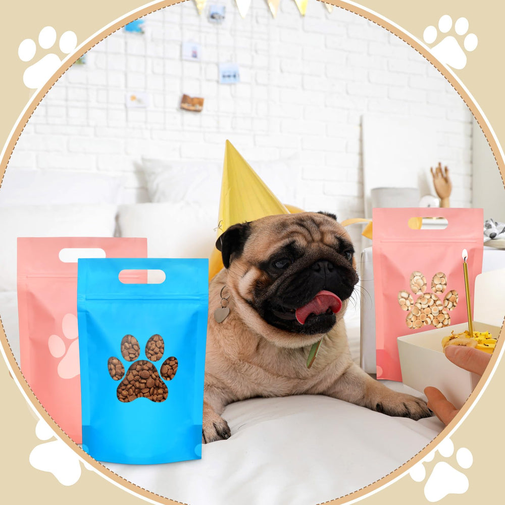 Bolsas de golosinas para perros con cierre firme para conservar frescura.
