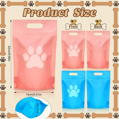 Bolsas Gersoniel con diseño de pata y ventana atractiva para reuniones de perros.