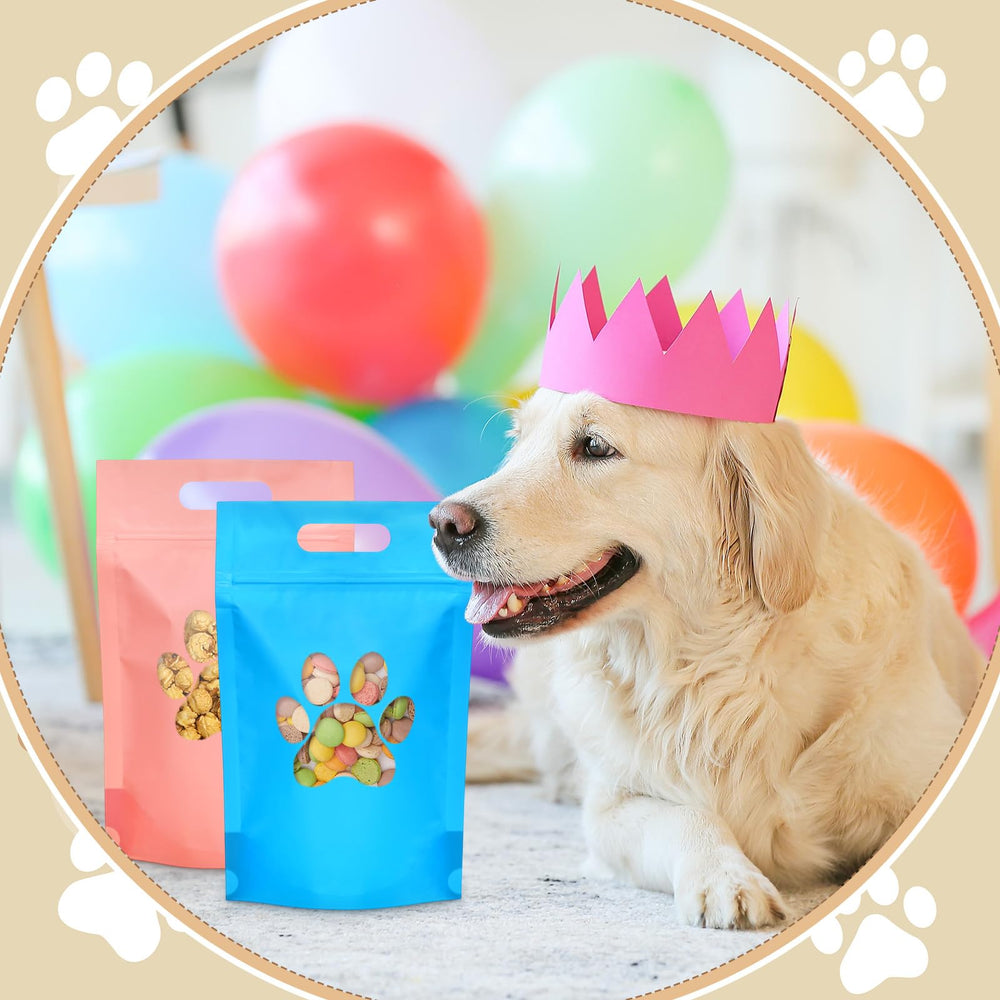 Bolsas de Gersoniel con cierre de cremallera, color azul, para fiestas caninas.