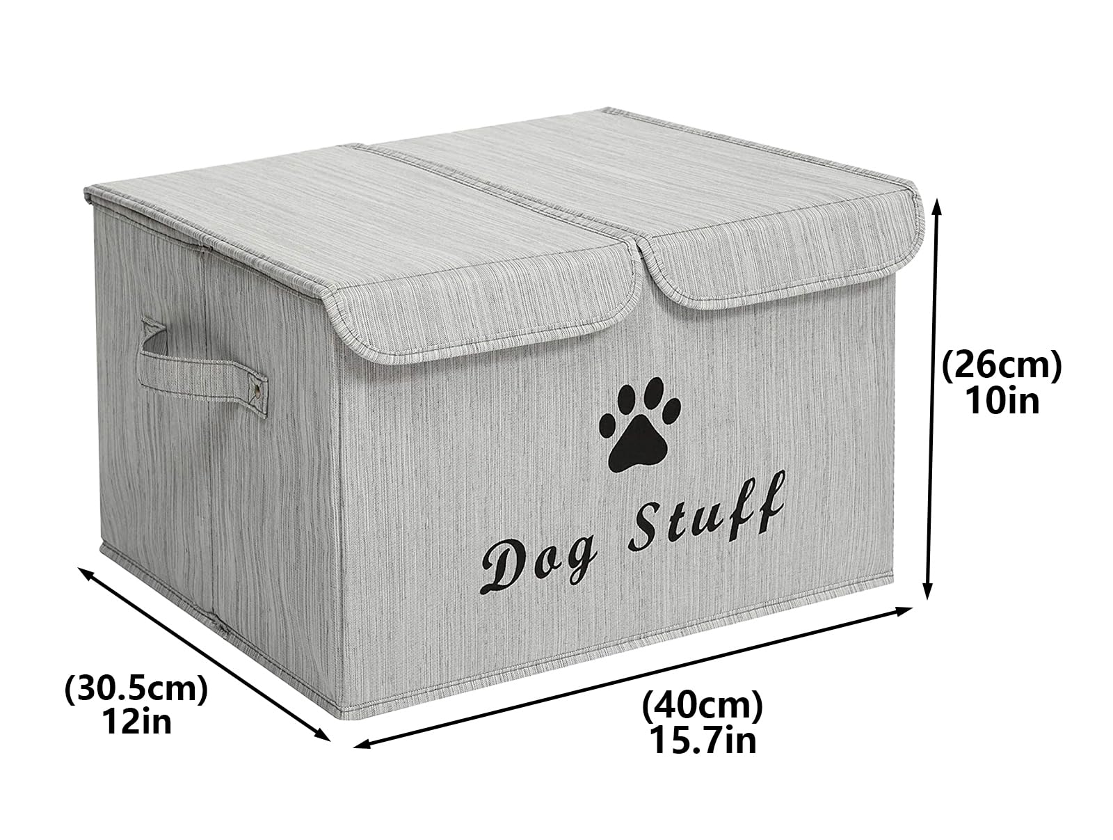 Geyecete caja doble cara con frente impreso, ideal para ropa y juguetes.