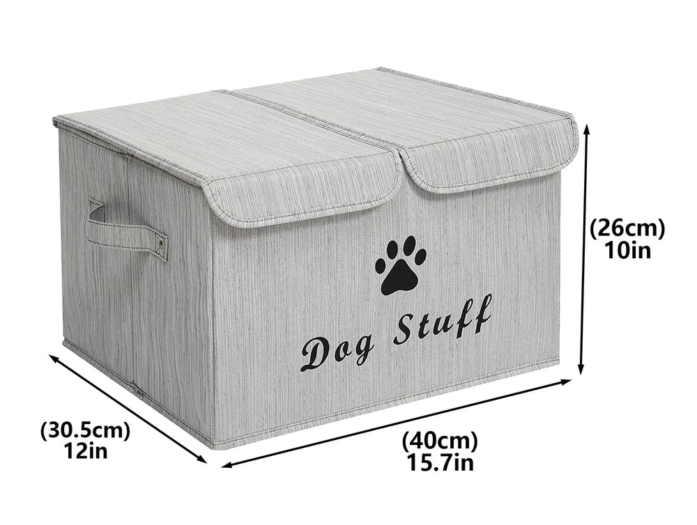 Geyecete caja doble cara con frente impreso, ideal para ropa y juguetes.