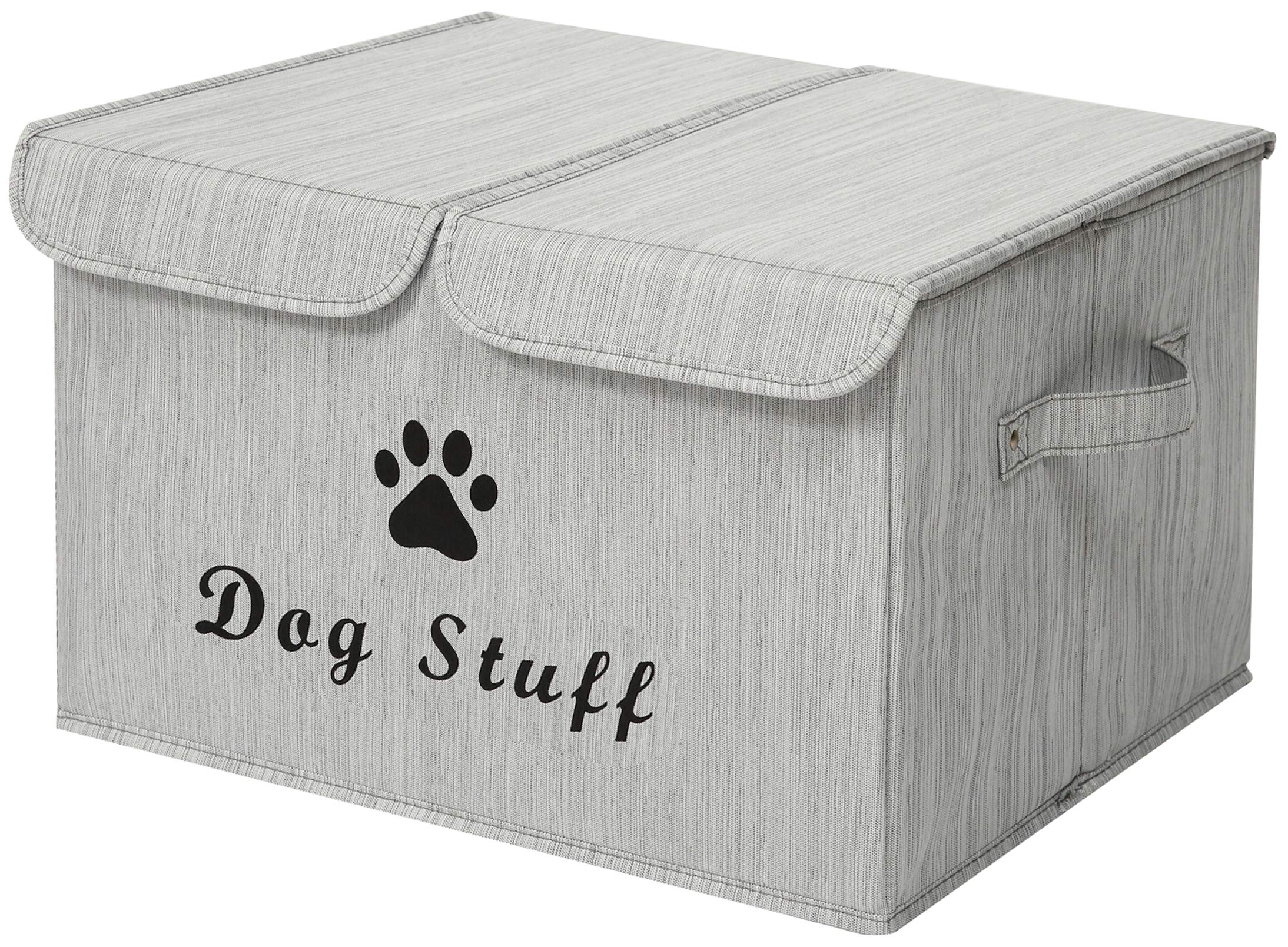 Caja Geyecete grande de lino plegable con tapa para organización del hogar.