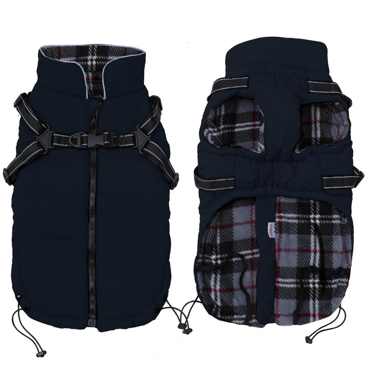 Geyecete capa de invierno para perro, azul marino XS, ideal para paseos nocturnos.