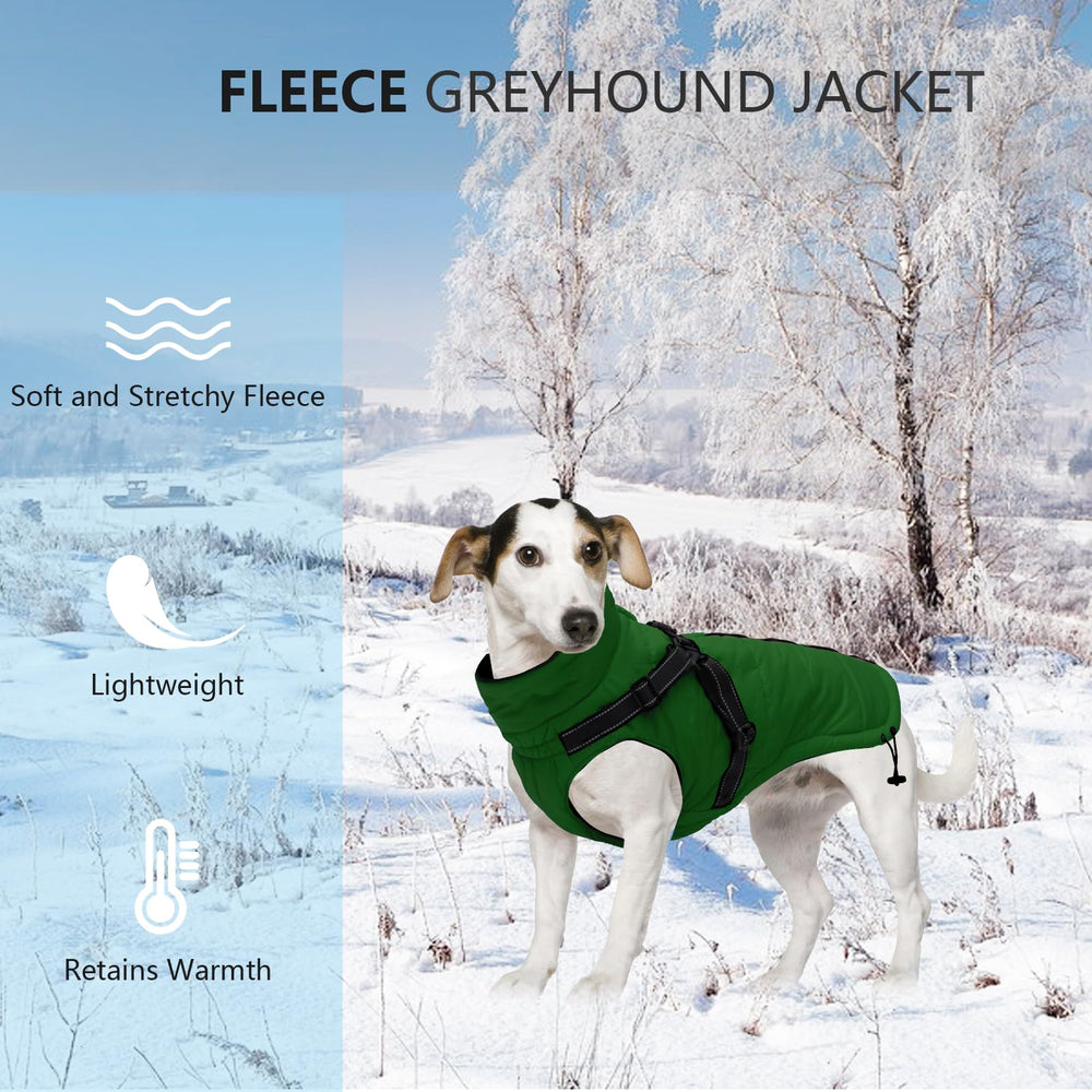 Geyecete chaqueta para perro con arnés y cinturón de tracción, control seguro en salidas al aire libre.